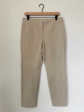 Cache Light Tan Straight Leg Women's Pants, Size 8 NWT